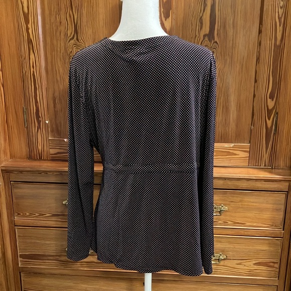 Maternity top navy dotted top sz XL - Picture 6 of 9